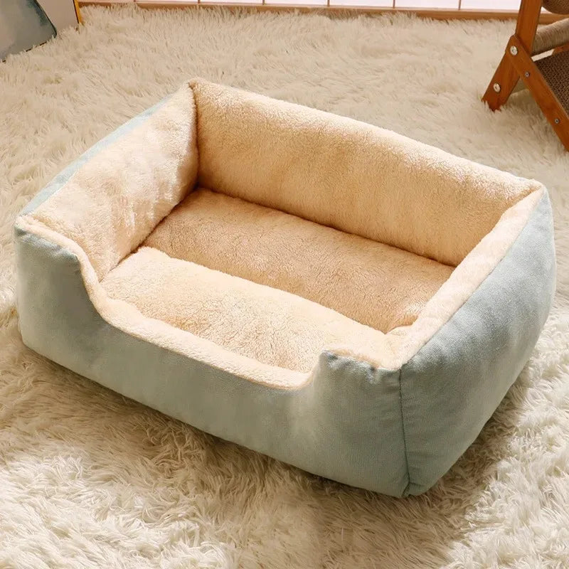 Soft Plush Raised Edge Pet Bed