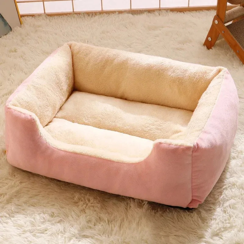 Soft Plush Raised Edge Pet Bed