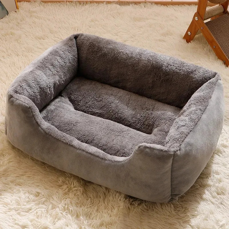 Soft Plush Raised Edge Pet Bed