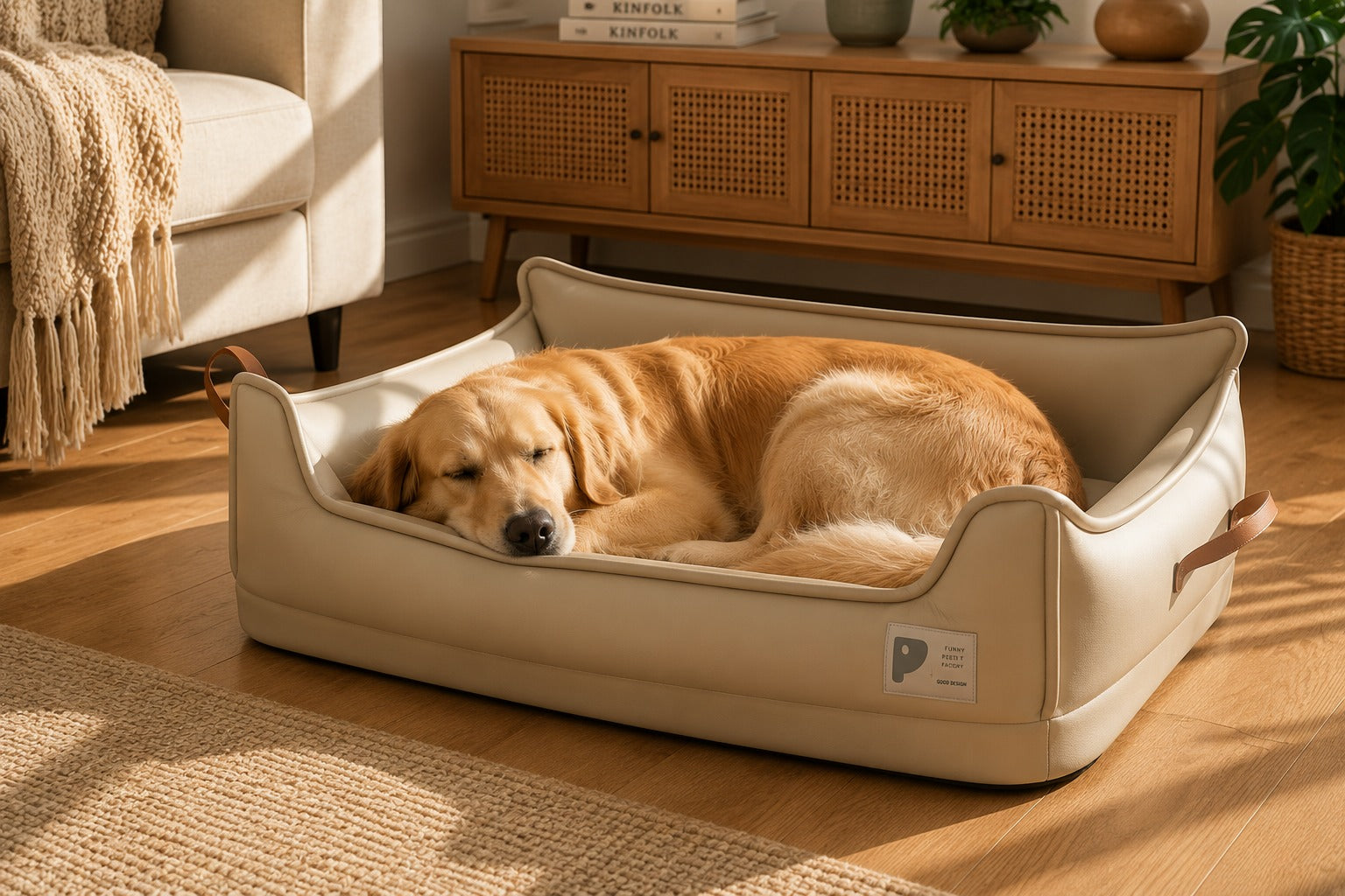 Orthopaedic Leather Dog Bed