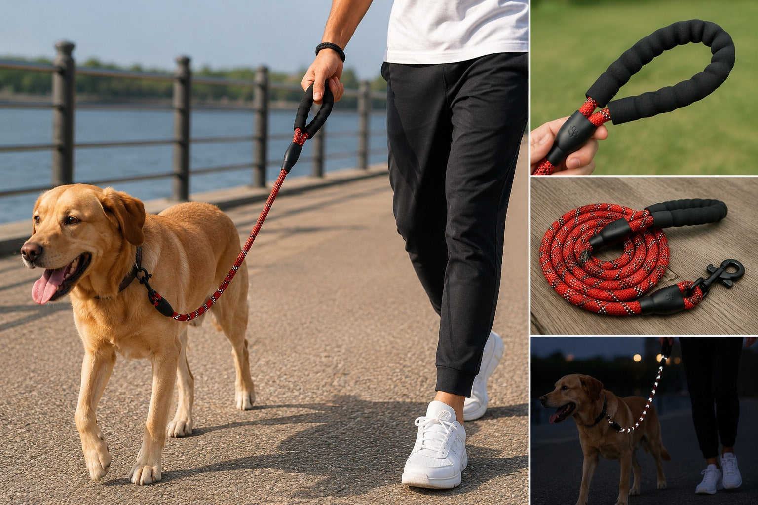 Reflective Dog Lead With Soft Padded Handle